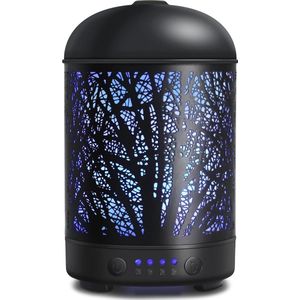 Ultrasone Aroma Diffuser met 7 Kleuren - Handgemaakt Luchtbevochtiger voor Thuis en Yoga
