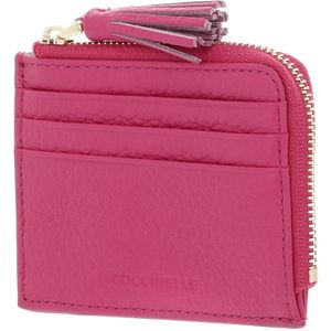 COCCINELLE Leren Kaarthoes Tassel Credit Card Holder New Fucsia Paars