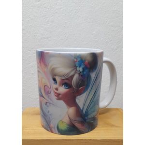 TINKERBELL (wings collorfull) bedrukte mok
