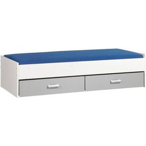 Bed met opbergruimte | 90x200 | Wit | Inclusief aluminium lades | 2 stuks 83cm diep