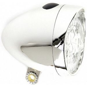 koplamp Retro led batterijen zilver
