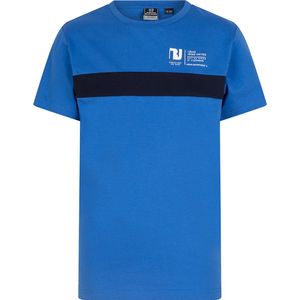 Jongens t-shirt colorblock - Lake blauw