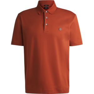 BOSS Parris regular fit heren polo - pique - donker oranje