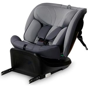 Autostoel groep 2 3 - Autostoel groep 1 2 3 - Autostoeltje voor kinderen - Autstoeltje draaibaar - Autostoel 360 draaibaar - 53,5D x 44W x 62H cm - 1,2,3 - 12 jaar - Grijs