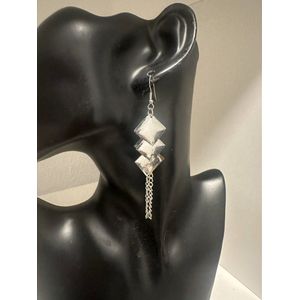 Bohemian stijl oorbellen kleine vierkantjes met ketting | Moederdag | Vaderdag | Kado | Cadeautje | Valentijnsdag | Verjaardag | Liefde | Sieraden