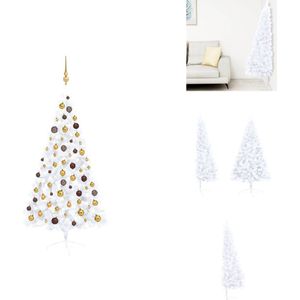 vidaXL Kerstboom Kunststof 150 cm - LED verlichting - Inclusief decoratie - Decoratieve kerstboom