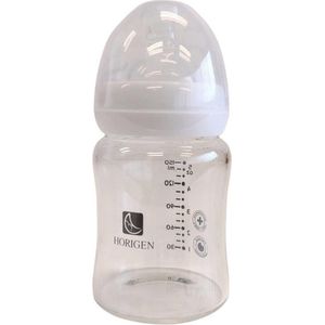 Horigen glazen babyfles met slow flow speen 150ml