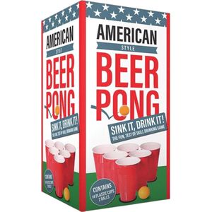 Beer Pong Game - Amerikaanse Stijl - 14 Cups - 2 Balletjes