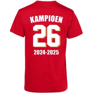 T-shirt 26x Kampioen 2025 | Eindhoven | Shirt Kampioen | Geen officieel PSV Artikel | Rood | maat XS