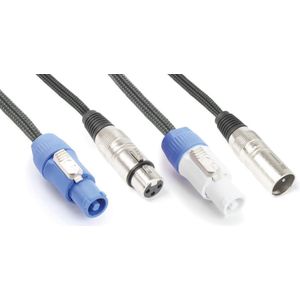 Combikabel – PD Connex LDP15 combikabel voor lichteffecten, 15 meter. Twee kabels in één!