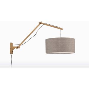 GOOD&MOJO Wandlamp Andes - Bamboe/Taupe - 95x47x55cm - Binnen Scandinavisch,Bohemian