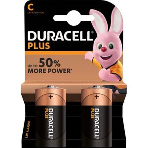 Duracell Plus Power Duralock C2 Duo Pack Mn1400