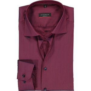ETERNA modern fit overhemd - superstretch lyocell heren overhemd - bordeaux rood - Strijkvriendelijk - Boordmaat: 41