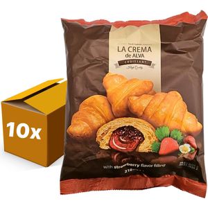 Croissant - La Crema - Aardbei vulling - 210g - doos 10 stuks