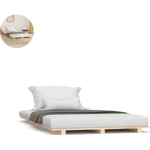 Vloerbed – Laag Bedframe – Minimalistisch Design – Stevig en Comfortabel – Geschikt voor Elke Slaapkamer - Naturel