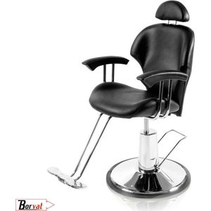 Borvat® | Kappersstoel | Zwart | Stoel Kapper | Barbierstoel | Pompstoel | Kappersstoelen