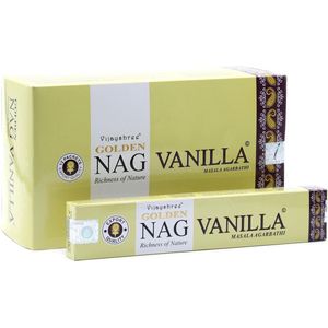 Wierook Stokjes - Golden Nag Wierook - Vanille - 15 Gram - Los Pakje
