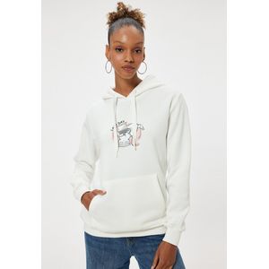 Capuchon kraag Met drukwerk Sweatshirt