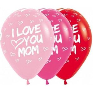 12 x ""I Love You Mom"" Ballonnen