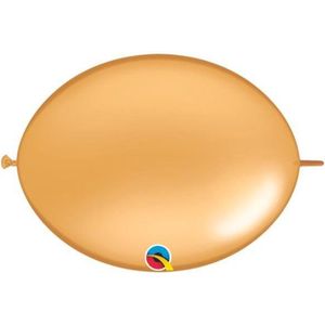 Qualatex Doorknoopballonnen Quicklink Metallic Q12 Gold 33 cm (50 stuks)