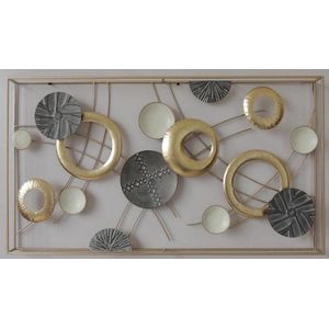 Frame 3D art - Gouden Abstractie 50X90cm