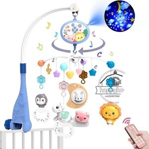 Babywieg Mobiel Met Verlichting Muziekprojectie Voor Baby 'S 0-6 Maanden - Hangend speelgoed - Afstandsbediening - Wieg Speelgoed Voor Pasgeboren - Baby Mobiel Voor Wieg - 0-6M,7-12M,13-24M,25-36M