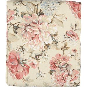 Bedsprei  140*220 cm - Beige Roze Wit Polyester Katoen