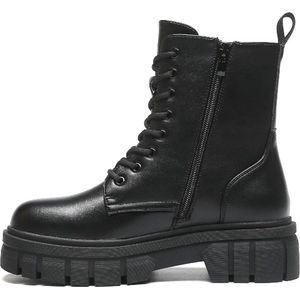 SmileFavorites® Veterboots - Zwart - Imitatieleer - Maat 40