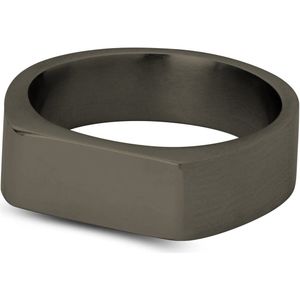 Lucleon - Heren - Roestvrij Staal Ringen - Zwart