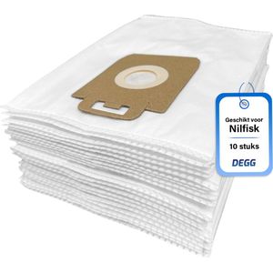 DEGG® - Stofzuigerzakken - Geschikt voor Nilfisk Select, Elite en Power Series - Premium Kwaliteit - VOORDEEL-VERPAKKING - 10 STUK(S)