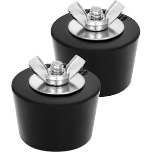Set van 2 zwembadwinterpluggen 38 mm - vorstbestendige siliconenplug met roestvrijstalen vleugelmoer voor zwembadinlaatsproeiers.