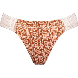 Watercult - Organic Moderns Bikini Slip - maat 38 - Oranje/Wit