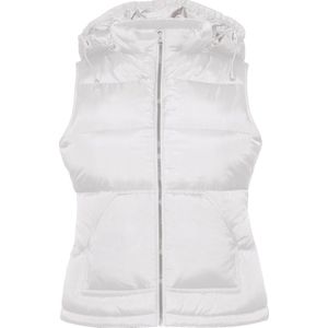 B&C Vrouwen/dames Zen+ Hooded Waterdichte Bodywarmer/Gilet (Wit)