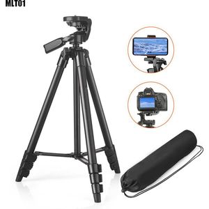 Lichtgewicht statief - 55-inch, aluminium - reis-/camera-/telefoonstatief - met draagtas - MLT01