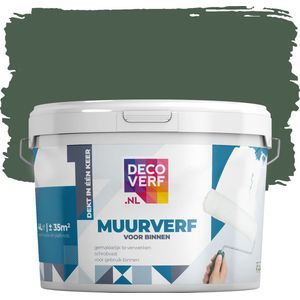 Decoverf muurverf mat bosgroen, 4L