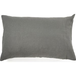 Libeco Linnen Kussensloop - Madison - Dark grey - 70x90cm