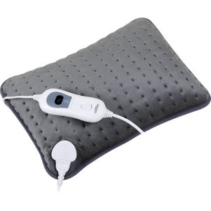 NIVADA Elektrische Warmtekussen - Ultra Fleece - 30x38 cm - Grijs - 3 Warmtestanden met Timer - Heating Pillow - Energiezuinig - warmtekussen oplaadbaar