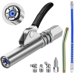 Selbro ® 12000 PSI Vetpistool Blaaspunt, Quick Release One Hand Vetpistool, G-koppeling voor vetpistoolkoppeling, mondstukkoppeling voor taps toelopende vetnippel Vetpistool