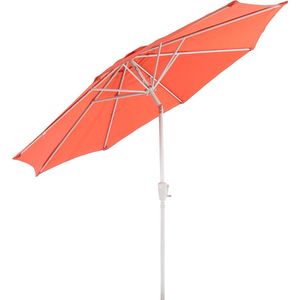 Cosmo Casa - Zonnescherm - Tuinparasol - Ø 3m Verstelbaar - Polyester en Aluminium - 5kg - Terracotta