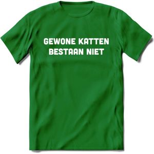 Gevonden Katten - Katten T-Shirt Kleding Cadeau | Dames - Heren - Unisex | Kat / Dieren shirt | Grappig Verjaardag kado | Tshirt Met Print | - Donker Groen - S