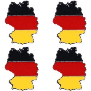 Allecto Plus - Broche met Duitse vlag van legering voor feestkleding outfit