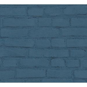 BAKSTENEN BEHANG | Industrieel - turquoise - A.S. Création AS Neue Bude 2.0 editie 2
