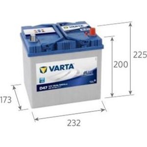 Varta Blue Dynamic D47 accu - 12V - 60Ah(20h)