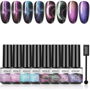 Magnetische Mini Gelnagellak Set met Glitter en Kattenoog Effect