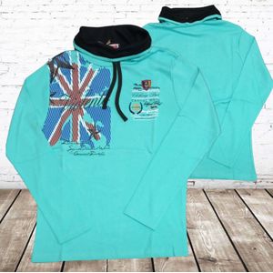 Heren shirt met col mint -Violento-L-Longsleeves heren