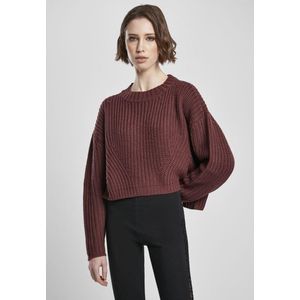 Urban Classics - Wide Oversize Sweater/trui - M - Bordeaux rood