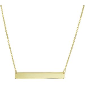 Cataleya Jewels Graveercollier 1,0 mm Plaat 5,0 mm 41 - 43 - 45 cm Goud