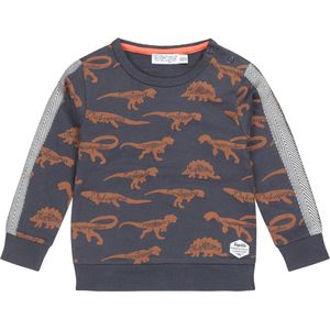 Dirkje Jongens Sweater Dino aop Dark Blue - Maat 56