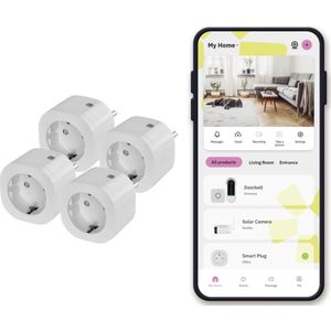omajin Smart Plug SK - Slimme stekker - WiFi - Timerfunctie - Compitabel met Amazon Alexa en Google Home - Bediening via Omajin Slimme App - 4 Pack - Wit
