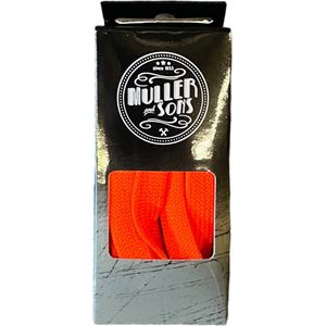 9mm Platte sneakerveter Muller and Sons in fraaie kleuren en combinaties - Licht Oranje, 120cm